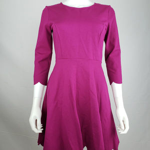 Lulu's Magenta A-line Dress 2/3 sleeve Sz M
